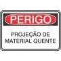 Projeção de material quente